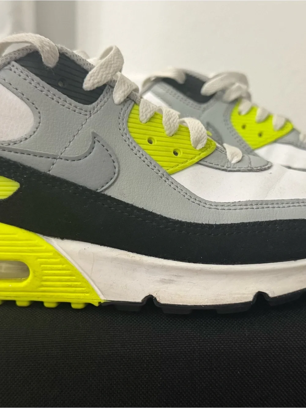 Nike Kids Gray White and Volt Accent Sneakers